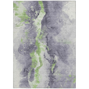 Homeroots 3' Abstract Gold Washable Indoor Outdoor Area Rug - Stylish Durability For Home And Garden Spaces Lavender Polyester 618514