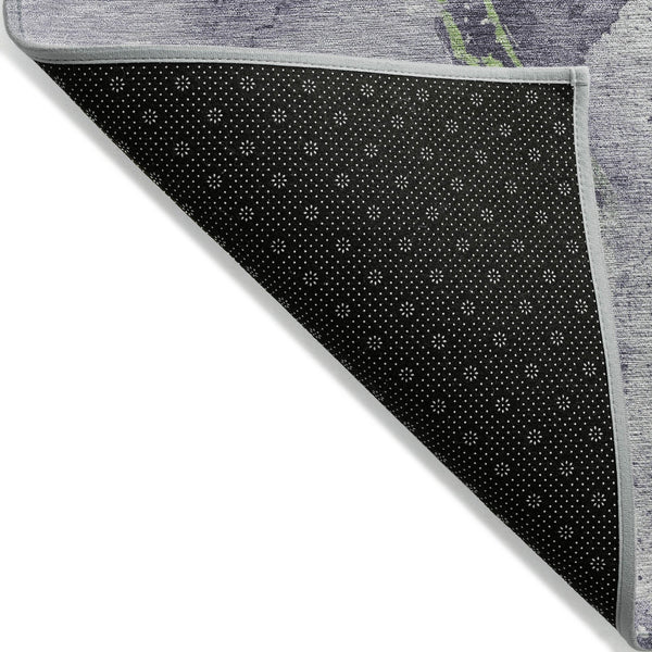 Homeroots 3' Abstract Gold Washable Indoor Outdoor Area Rug - Stylish Durability For Home And Garden Spaces Lavender Polyester 618515