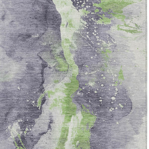 Homeroots 3' Abstract Gold Washable Indoor Outdoor Area Rug - Stylish Durability For Home And Garden Spaces Lavender Polyester 618515