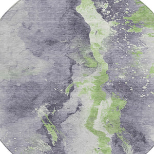 Homeroots 3' Abstract Gold Washable Indoor Outdoor Area Rug - Stylish Durability For Home And Garden Spaces Lavender Polyester 618516