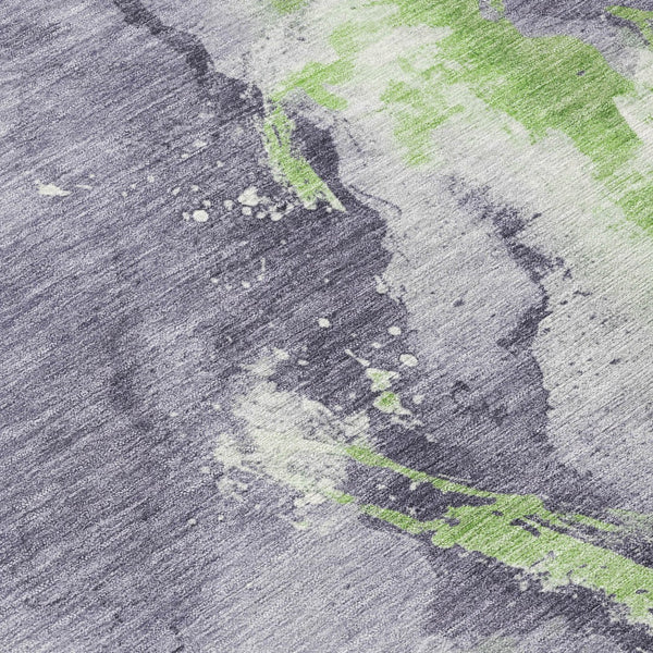 Homeroots 3' Abstract Gold Washable Indoor Outdoor Area Rug - Stylish Durability For Home And Garden Spaces Lavender Polyester 618516