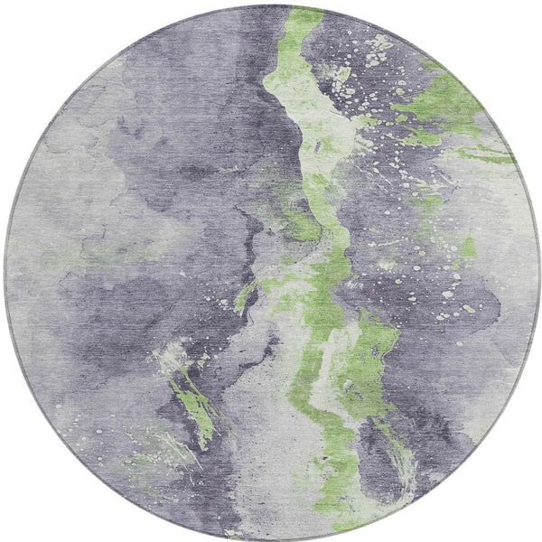 Homeroots 3' Abstract Gold Washable Indoor Outdoor Area Rug - Stylish Durability For Home And Garden Spaces Lavender Polyester 618516