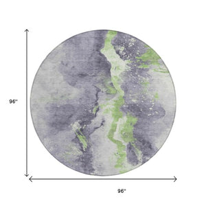 Homeroots 3' Abstract Gold Washable Indoor Outdoor Area Rug - Stylish Durability For Home And Garden Spaces Lavender Polyester 618516