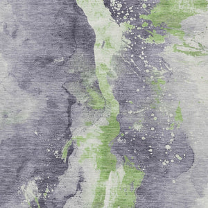 Homeroots 3' Abstract Gold Washable Indoor Outdoor Area Rug - Stylish Durability For Home And Garden Spaces Lavender Polyester 618517