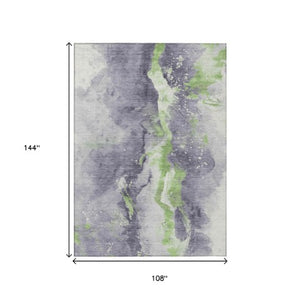 Homeroots 3' Abstract Gold Washable Indoor Outdoor Area Rug - Stylish Durability For Home And Garden Spaces Lavender Polyester 618518