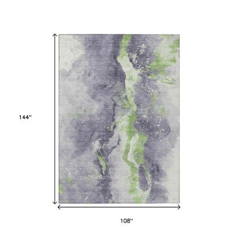 Homeroots 3' Abstract Gold Washable Indoor Outdoor Area Rug - Stylish Durability For Home And Garden Spaces Lavender Polyester 618518