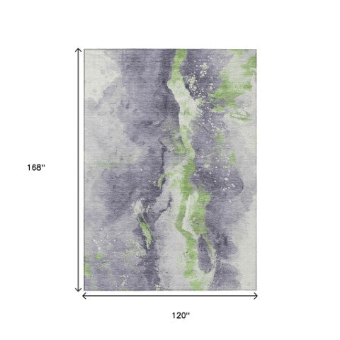 Homeroots 3' Abstract Gold Washable Indoor Outdoor Area Rug - Stylish Durability For Home And Garden Spaces Lavender Polyester 618519