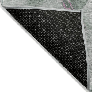 Homeroots 3' Abstract Gold Washable Indoor Outdoor Area Rug - Stylish Durability For Home And Garden Spaces Sage Polyester 618520