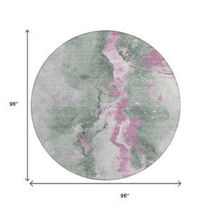 Homeroots 3' Abstract Gold Washable Indoor Outdoor Area Rug - Stylish Durability For Home And Garden Spaces Sage Polyester 618522