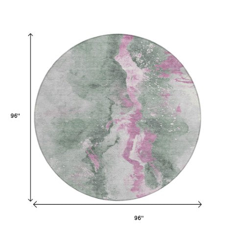 Homeroots 3' Abstract Gold Washable Indoor Outdoor Area Rug - Stylish Durability For Home And Garden Spaces Sage Polyester 618522