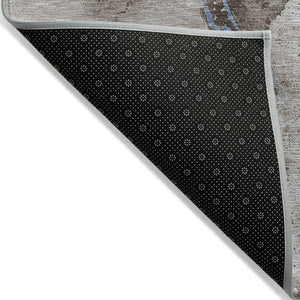 Homeroots 3' Abstract Gold Washable Indoor Outdoor Area Rug - Stylish Durability For Home And Garden Spaces Taupe Polyester 618531