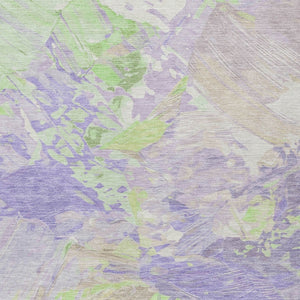 HomeRoots 5' Abstract Washable Indoor Outdoor Area Rug in Lavender Mint Green – Durable, Stylish, Versatile Design 8' X 10' 618547