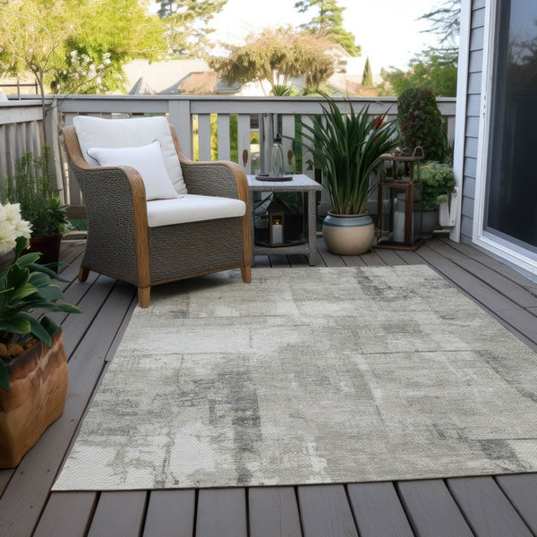 Homeroots 3' Geometric Washable Indoor Outdoor Area Rug – Durable, Stylish, And Perfect For Any Space Beige Polyester 618584