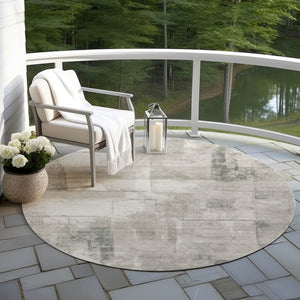 Homeroots 3' Geometric Washable Indoor Outdoor Area Rug – Durable, Stylish, And Perfect For Any Space Beige Polyester 618585