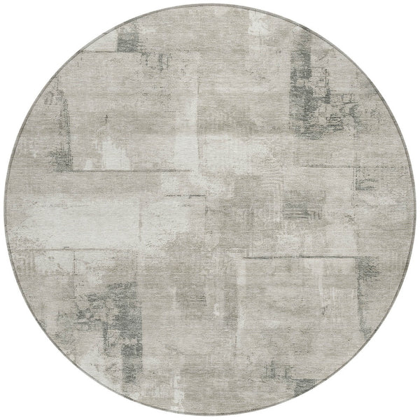 Homeroots 3' Geometric Washable Indoor Outdoor Area Rug – Durable, Stylish, And Perfect For Any Space Beige Polyester 618585