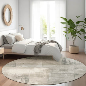 Homeroots 3' Geometric Washable Indoor Outdoor Area Rug – Durable, Stylish, And Perfect For Any Space Beige Polyester 618585