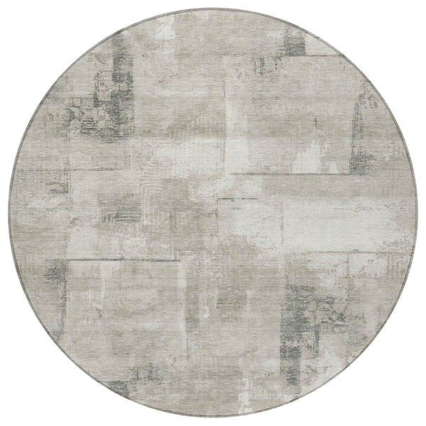 Homeroots 3' Geometric Washable Indoor Outdoor Area Rug – Durable, Stylish, And Perfect For Any Space Beige Polyester 618585