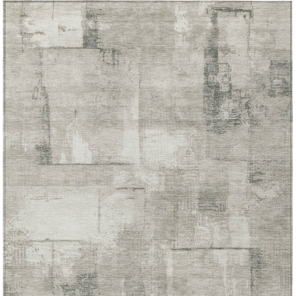 Homeroots 3' Geometric Washable Indoor Outdoor Area Rug – Durable, Stylish, And Perfect For Any Space Beige Polyester 618587