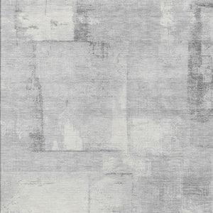 Homeroots 3' Geometric Washable Indoor Outdoor Area Rug – Durable, Stylish, And Perfect For Any Space Gray Polyester 618589