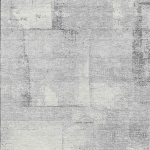 Homeroots 3' Geometric Washable Indoor Outdoor Area Rug – Durable, Stylish, And Perfect For Any Space Gray Polyester 618589