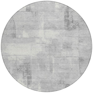 Homeroots 3' Geometric Washable Indoor Outdoor Area Rug – Durable, Stylish, And Perfect For Any Space Gray Polyester 618591