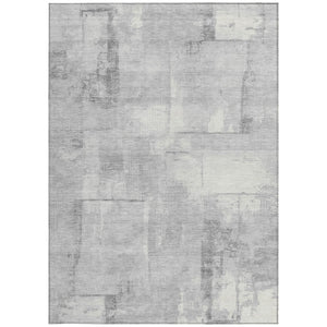 Homeroots 3' Geometric Washable Indoor Outdoor Area Rug – Durable, Stylish, And Perfect For Any Space Gray Polyester 618593