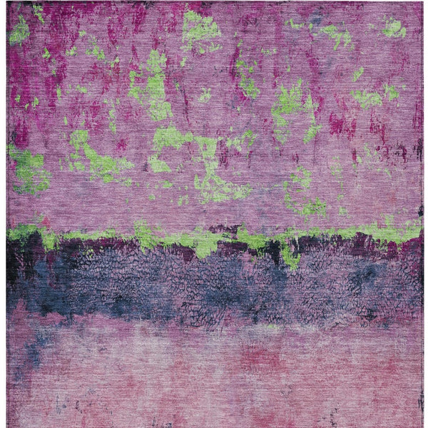 HomeRoots 5' Modern Blush and Mint Green Abstract Area Rug - Durable, Washable Design for Indoors and Outdoors 5' X 8' 618596