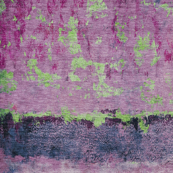 HomeRoots 5' Modern Blush and Mint Green Abstract Area Rug - Durable, Washable Design for Indoors and Outdoors 8' X 10' 618598