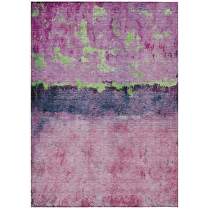 HomeRoots 5' Modern Blush and Mint Green Abstract Area Rug - Durable, Washable Design for Indoors and Outdoors 10' X 14' 618600