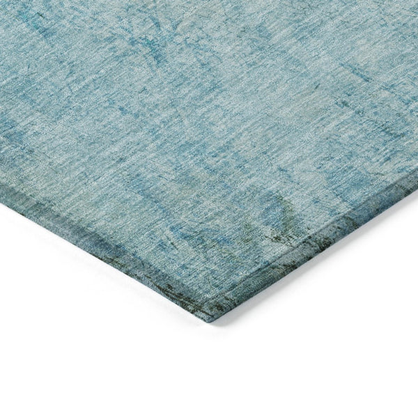 HomeRoots 5' Teal Blue and Gold Abstract Rug - Modern, Durable Indoor/Outdoor Design for Stylish Spaces 5' X 8' 618632