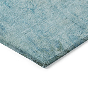 HomeRoots 5' Teal Blue and Gold Abstract Rug - Modern, Durable Indoor/Outdoor Design for Stylish Spaces 10' X 14' 618636