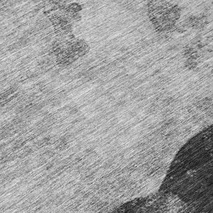 Homeroots 3' X 5' Horse Design Washable Area Rug - Stylish Indoor Outdoor Accent For Home & Patio Spaces Gray Polyester 618657