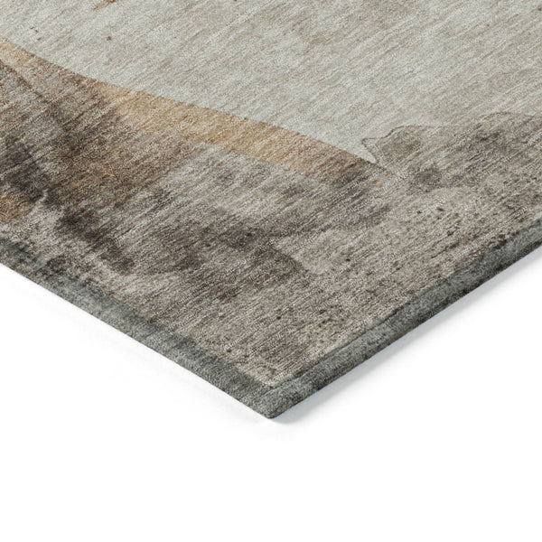 HomeRoots 5' Stylish Beige and Gray Horse Area Rug – Washable, Durable, Perfect for Indoor and Outdoor Spaces 5' X 8' 618668
