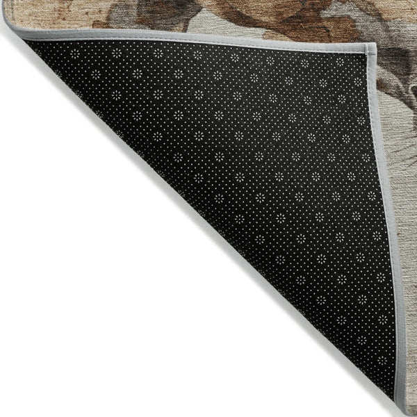HomeRoots 5' Stylish Beige and Gray Horse Area Rug – Washable, Durable, Perfect for Indoor and Outdoor Spaces 10' X 14' 618672