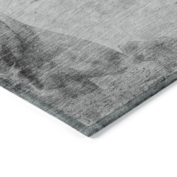 HomeRoots 9' X 12' Gray & Silver Horse Area Rug – Durable, Washable, Indoor/Outdoor Charm for Any Space 618677
