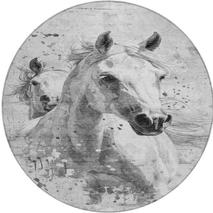 Homeroots 3' X 5' Stylish Horse Washable Indoor Outdoor Area Rug For High Traffic Spaces And Easy Maintenance Gray Polyester 618681