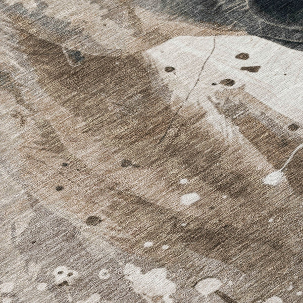 Homeroots 3' X 5' Stylish Horse Washable Indoor Outdoor Area Rug For High Traffic Spaces And Easy Maintenance Ivory Polyester 618687