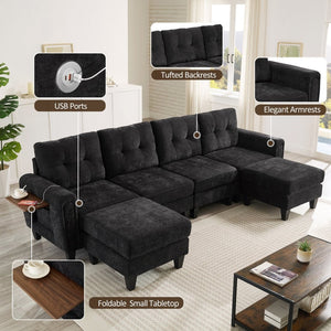 English Elm Swivel Barrel Accent Chair Chenille Tufted Round Club Seat for Living Room Lounge Black N719S002250B