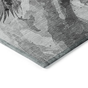 HomeRoots 5' Gray And Silver Horse Area Rug – Durable, Washable Design for Indoor/Outdoor Charm & Style 8' X 10' 618700