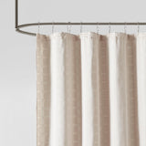 Madison Park Metro Modern/Contemporary Woven Clipped Solid Shower Curtain MP70-6710 Sand