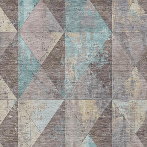 Homeroots 3' Stylish Geometric Washable Area Rug For Indoor & Outdoor Use – Durable, Stain-resistant Design Mocha Polyester 618725