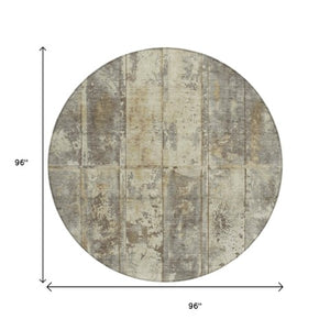 Homeroots 3' Abstract Washable Indoor Outdoor Area Rug - Stain Resistant, Durable, Stylish For Any Space Beige Polyester 618765