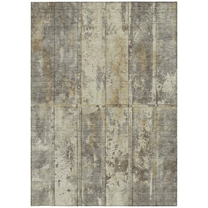 Homeroots 3' Abstract Washable Indoor Outdoor Area Rug - Stain Resistant, Durable, Stylish For Any Space Beige Polyester 618766