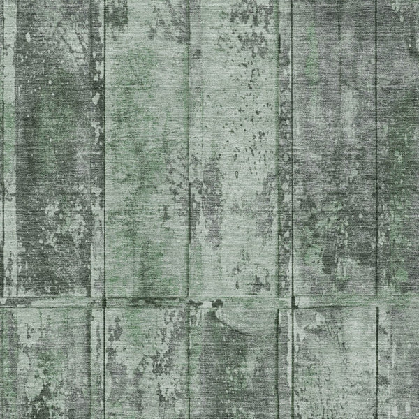 Homeroots 3' Abstract Washable Indoor Outdoor Area Rug - Stain Resistant, Durable, Stylish For Any Space Green Polyester 618770