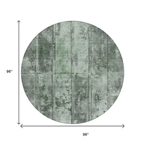 Homeroots 3' Abstract Washable Indoor Outdoor Area Rug - Stain Resistant, Durable, Stylish For Any Space Green Polyester 618771