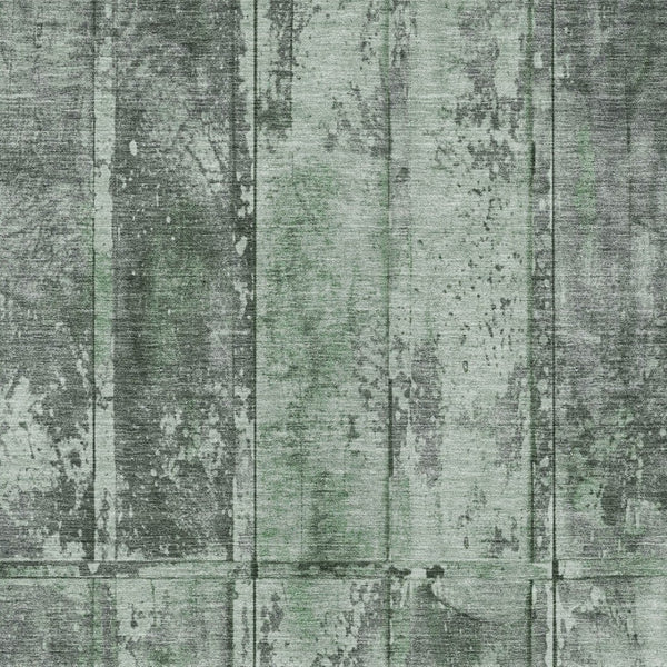 Homeroots 3' Abstract Washable Indoor Outdoor Area Rug - Stain Resistant, Durable, Stylish For Any Space Green Polyester 618773