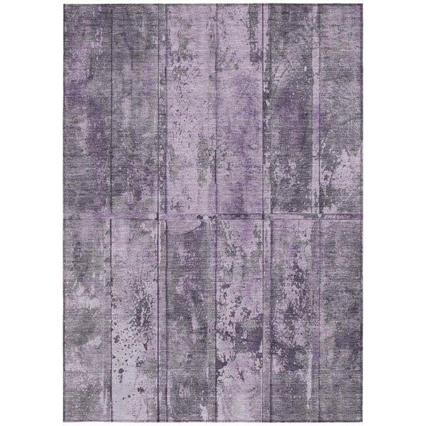 Homeroots 3' Abstract Washable Indoor Outdoor Area Rug - Stain Resistant, Durable, Stylish For Any Space Purple Polyester 618775