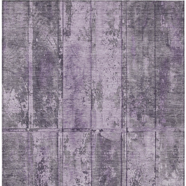 Homeroots 3' Abstract Washable Indoor Outdoor Area Rug - Stain Resistant, Durable, Stylish For Any Space Purple Polyester 618776