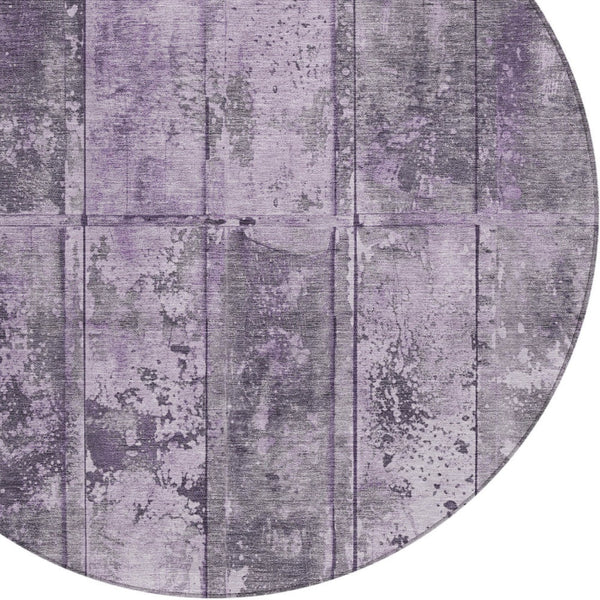 Homeroots 3' Abstract Washable Indoor Outdoor Area Rug - Stain Resistant, Durable, Stylish For Any Space Purple Polyester 618777