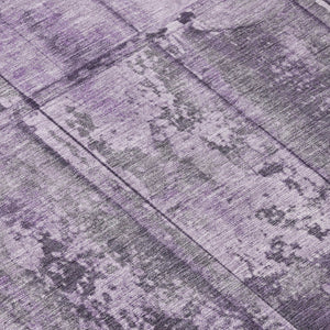 Homeroots 3' Abstract Washable Indoor Outdoor Area Rug - Stain Resistant, Durable, Stylish For Any Space Purple Polyester 618777
